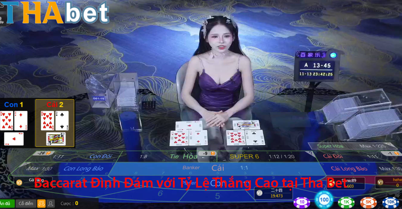 Baccarat Đình Đám với Lệ Tỷ Thắng Cao tại Tha Bet