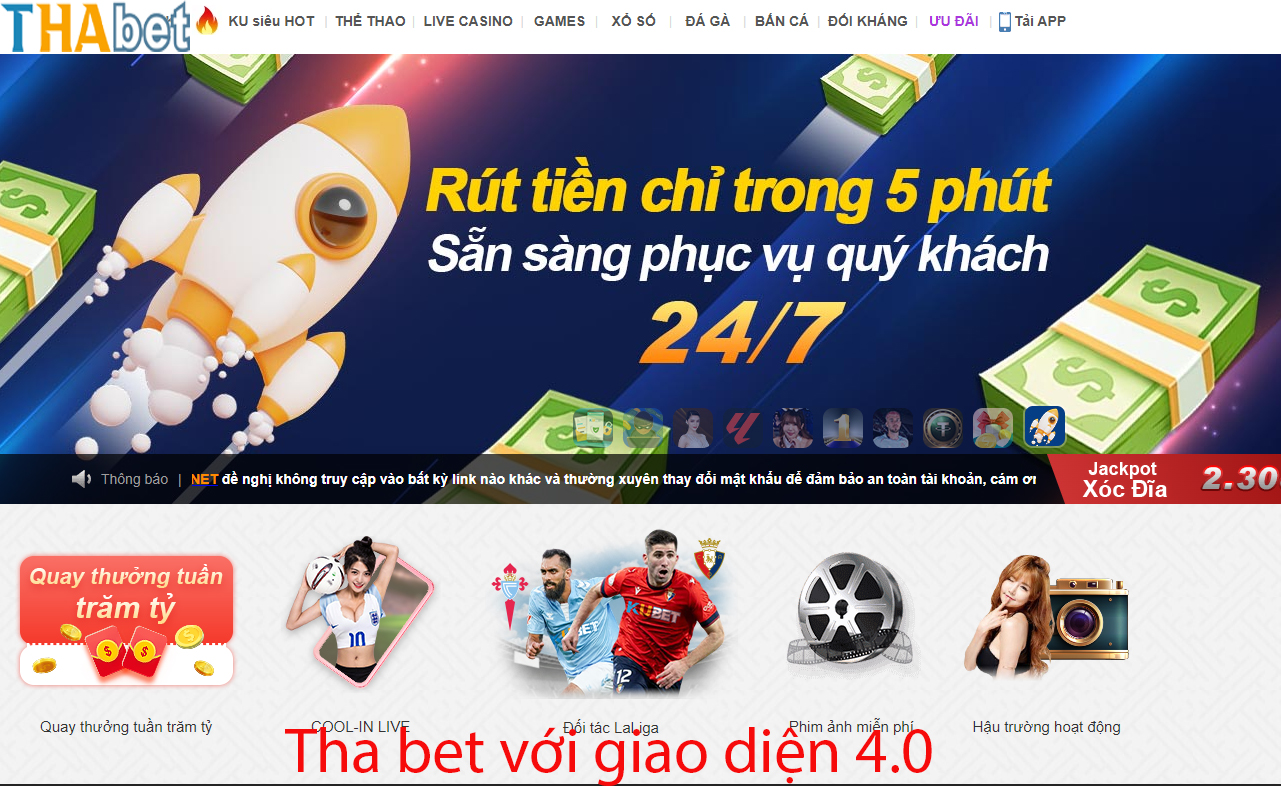 Tha bet with giao diện 4.0